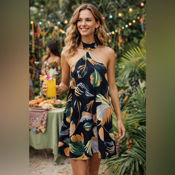 Amanda Uprichard Dresses & Skirts - Amanda Uprichard "Queens" Tropical Halter Dress